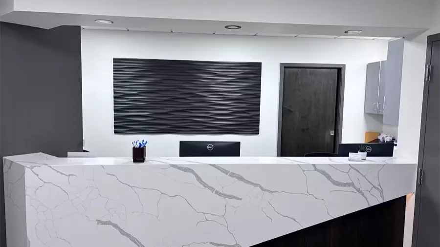 Front desk and reception area at Norwell Oral Surgery